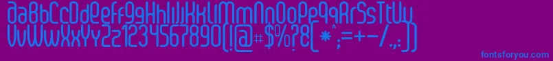 SenziBold Font – Blue Fonts on Purple Background