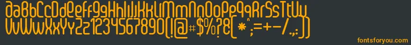 SenziBold Font – Orange Fonts on Black Background