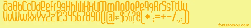 SenziBold Font – Orange Fonts on Yellow Background