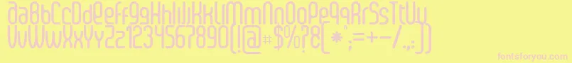 SenziBold Font – Pink Fonts on Yellow Background