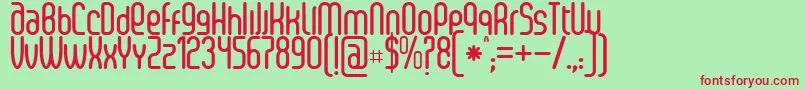 SenziBold Font – Red Fonts on Green Background