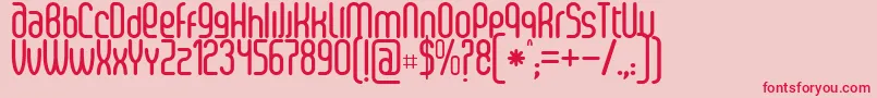 SenziBold Font – Red Fonts on Pink Background