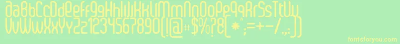 SenziBold Font – Yellow Fonts on Green Background