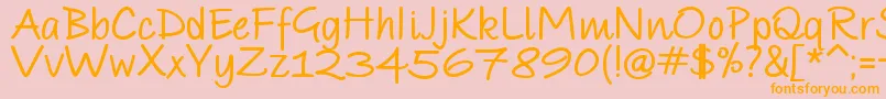 ParoleScriptBoldDemo Font – Orange Fonts on Pink Background