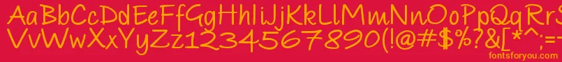 ParoleScriptBoldDemo Font – Orange Fonts on Red Background