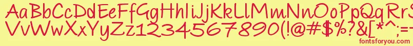 ParoleScriptBoldDemo Font – Red Fonts on Yellow Background