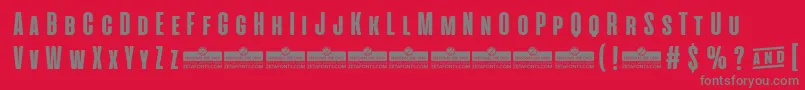 AlienscowsExtraboldTrial Font – Gray Fonts on Red Background