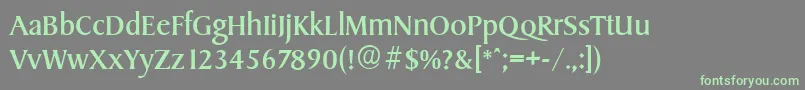 SydneyserialRegular Font – Green Fonts on Gray Background