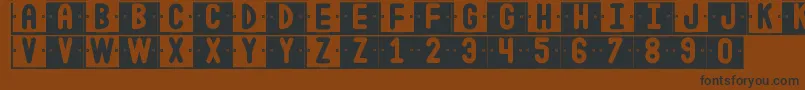 DoubleColorSt Font – Black Fonts on Brown Background