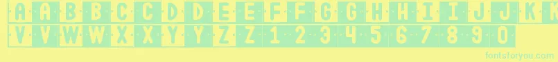 DoubleColorSt Font – Green Fonts on Yellow Background