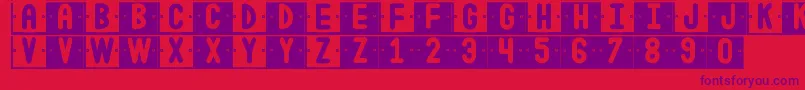 DoubleColorSt Font – Purple Fonts on Red Background