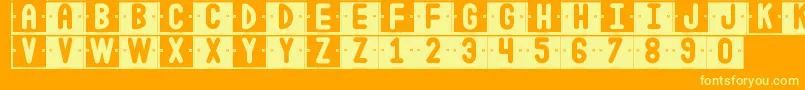 DoubleColorSt Font – Yellow Fonts on Orange Background