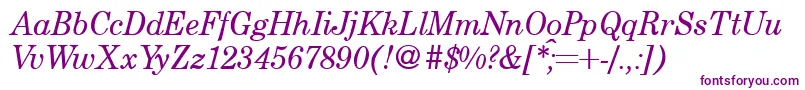 CenturyschoolbookRegularitalic Font – Purple Fonts on White Background