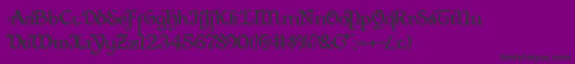 Quillswordexpand-fontti – mustat fontit violetilla taustalla