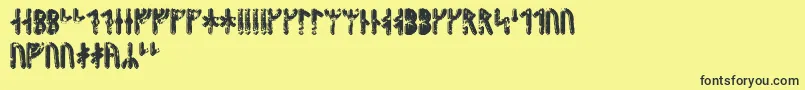 Fenrirrunic Font – Black Fonts on Yellow Background