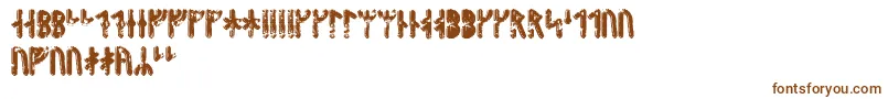 Fenrirrunic-Schriftart – Braune Schriften