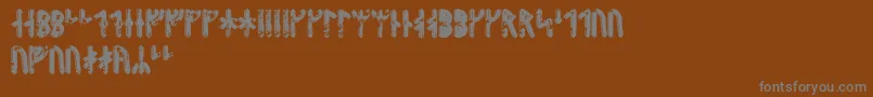 Saiba mais sobre a fonte Fenrirrunic Fonte Fenrirrunic – fontes cinzas em um fundo marrom