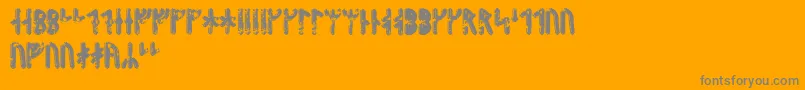 Fenrirrunic-Schriftart – Graue Schriften auf orangefarbenem Hintergrund