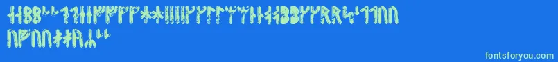 Шрифт Fenrirrunic – зелёные шрифты на синем фоне