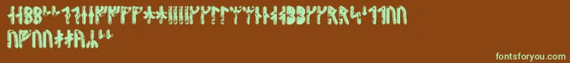 Lisätietoja Fenrirrunic-fontista Fenrirrunic-fontti – vihreät fontit ruskealla taustalla