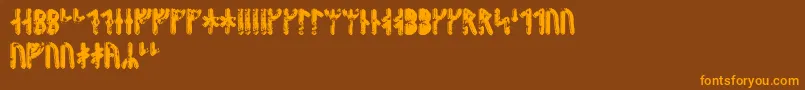 Шрифт Fenrirrunic – оранжевые шрифты на коричневом фоне