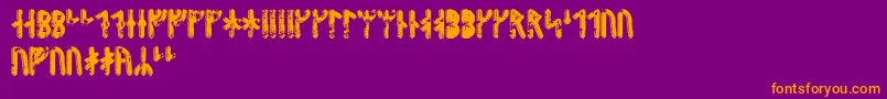 Шрифт Fenrirrunic – оранжевые шрифты на фиолетовом фоне