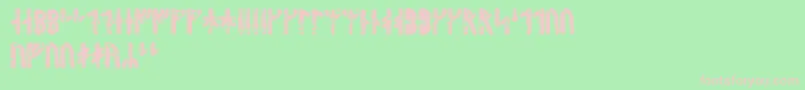 Fenrirrunic Font – Pink Fonts on Green Background