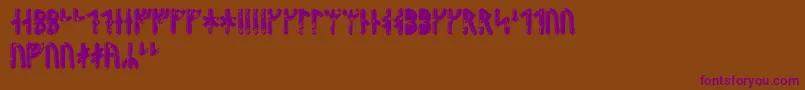 Fenrirrunic Font – Purple Fonts on Brown Background