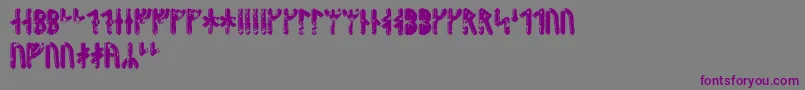 Fenrirrunic-fontti – violetit fontit harmaalla taustalla
