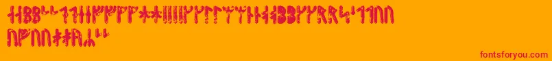 Шрифт Fenrirrunic – красные шрифты на оранжевом фоне