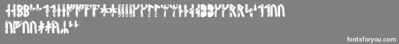 Więcej informacji o czcionce Fenrirrunic Czcionka Fenrirrunic – białe czcionki na szarym tle