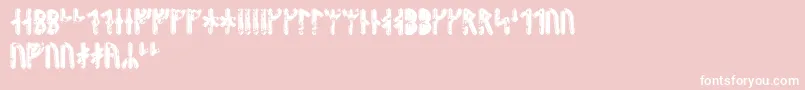 Fenrirrunic Font – White Fonts on Pink Background