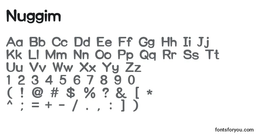 Police Nuggim - Alphabet, Chiffres, Caractères Spéciaux