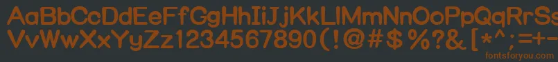 Шрифт Nuggim – коричневые шрифты на чёрном фоне