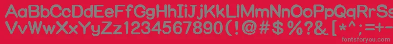Nuggim-Schriftart – Graue Schriften auf rotem Hintergrund