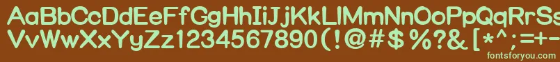 Nuggim Font – Green Fonts on Brown Background