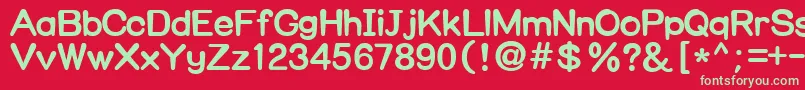 Nuggim Font – Green Fonts on Red Background