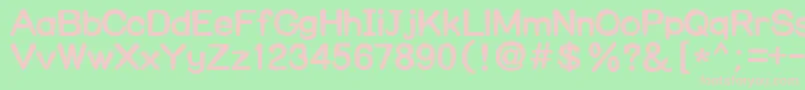 Nuggim Font – Pink Fonts on Green Background