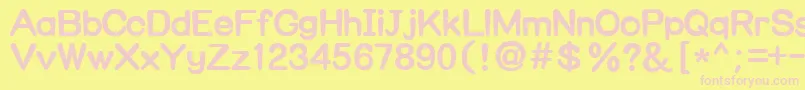 Nuggim Font – Pink Fonts on Yellow Background