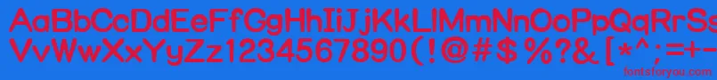 Nuggim Font – Red Fonts on Blue Background