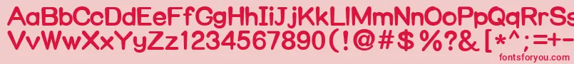 Nuggim Font – Red Fonts on Pink Background