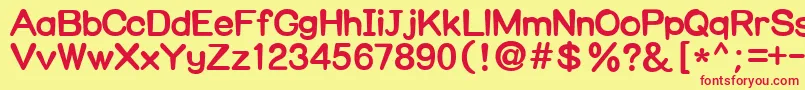 Nuggim Font – Red Fonts on Yellow Background