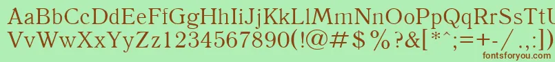 Antiqua105n Font – Brown Fonts on Green Background