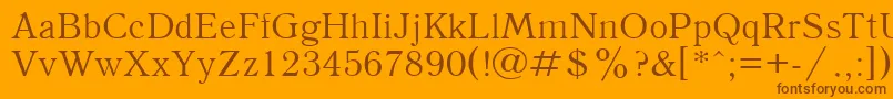 Шрифт Antiqua105n – коричневые шрифты на оранжевом фоне