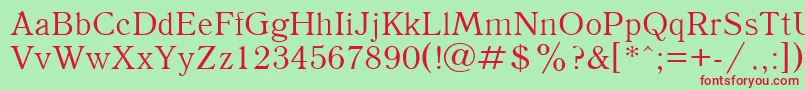 Antiqua105n Font – Red Fonts on Green Background