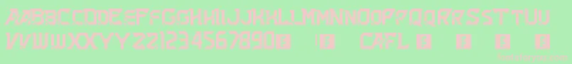 AllAmerican Font – Pink Fonts on Green Background