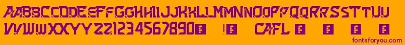 AllAmerican Font – Purple Fonts on Orange Background