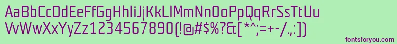 Шрифт TeutonweissBold – фиолетовые шрифты на зелёном фоне