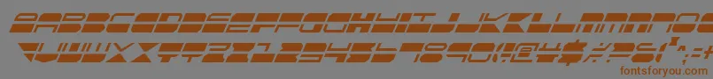 QuickmarkCondensedItalic Font – Brown Fonts on Gray Background