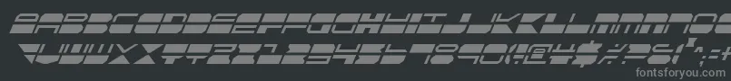 QuickmarkCondensedItalic Font – Gray Fonts on Black Background